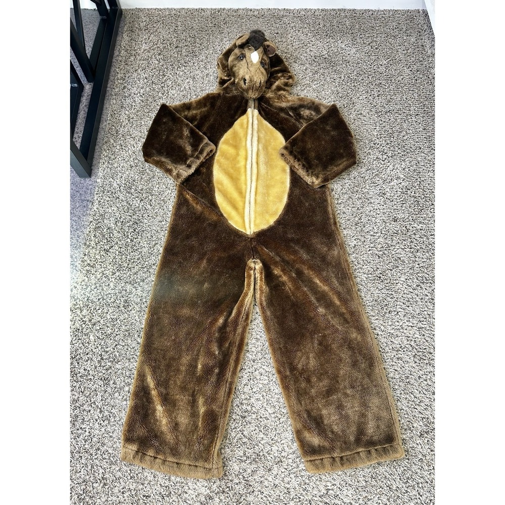 Horse Costume Children's Size Large 6-7 Brown Zipper Hood Plush